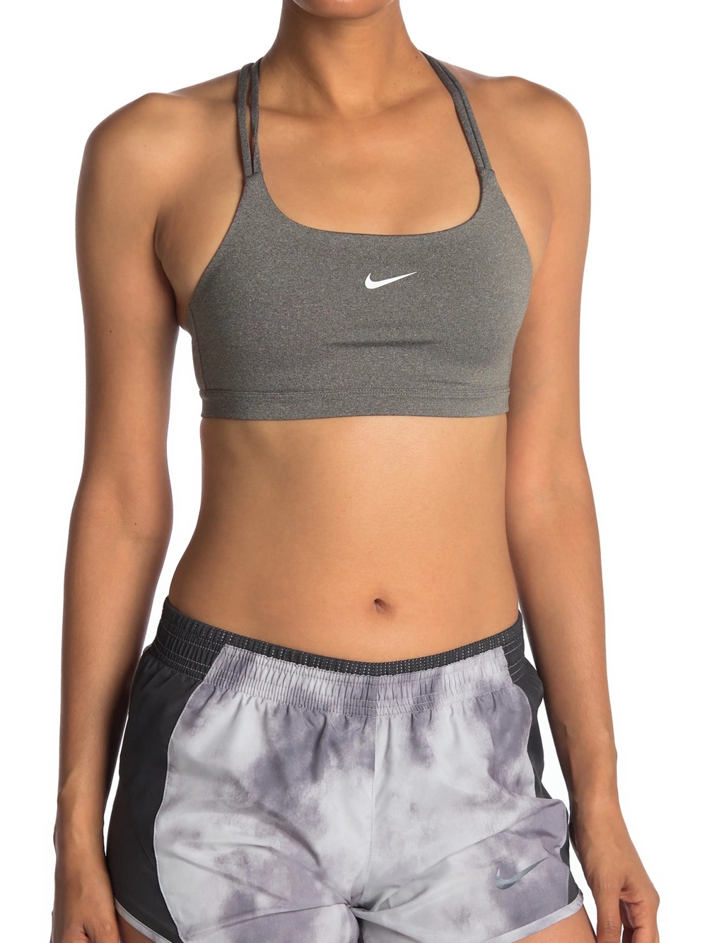 Nike Heather Charcoal Strappy Sports Bralette